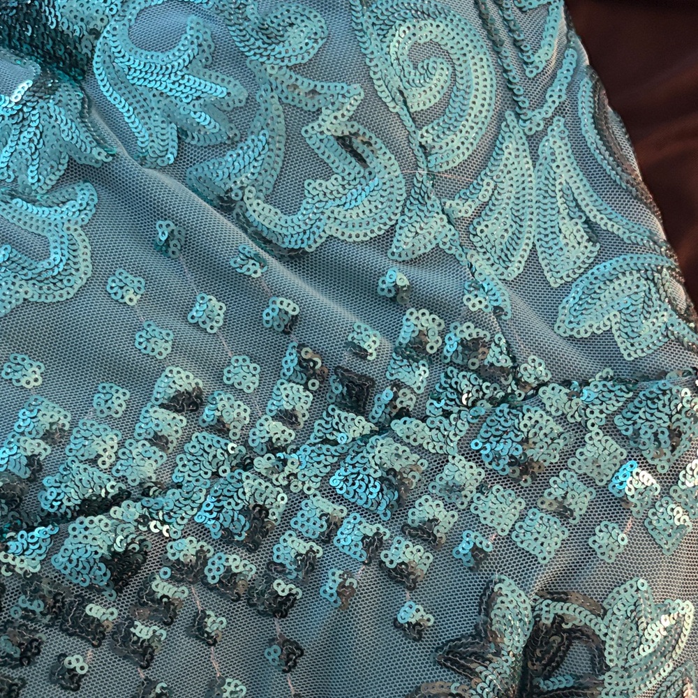 Source Unknown Teal Maxi Dress - Picture 7 of 8